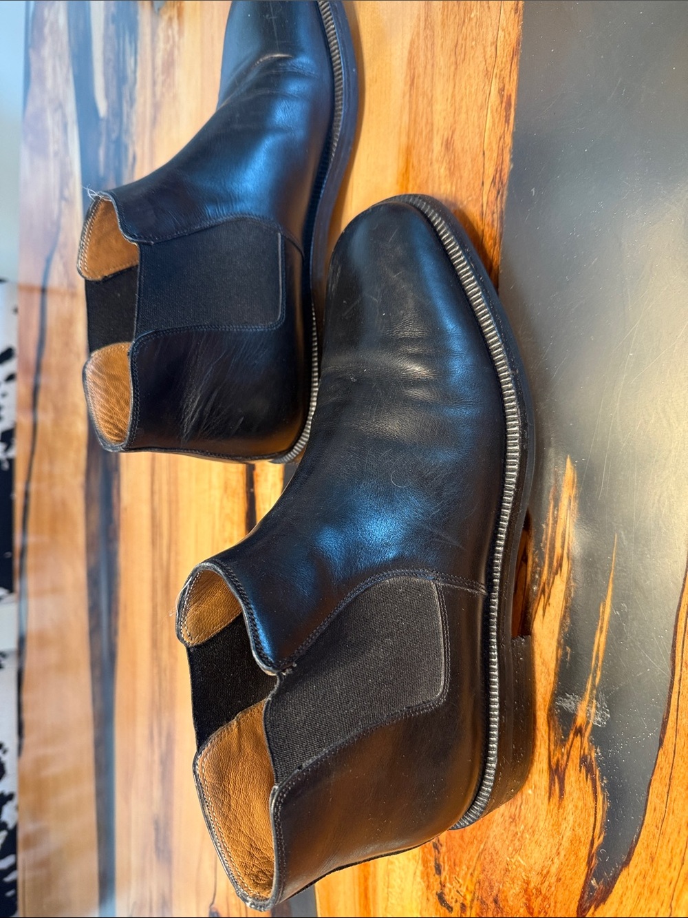 Salvatore Ferragamo Men's Black Leather Chukka Boots